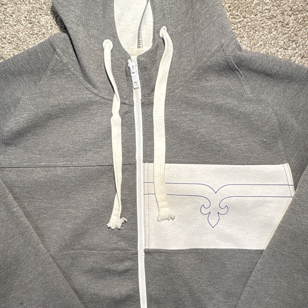 Rock Revival Men's 2XL Gray 2pc Zip Hoodie & Tapered Pants Set Pockets Logo - Picture 9 of 13